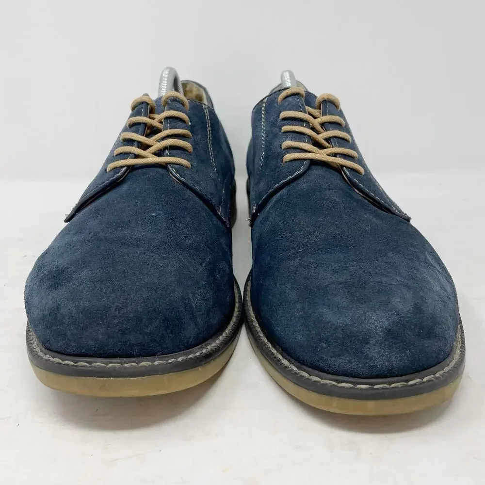 GH Bass Blue Suede Brockton Oxfords Derbys Mens Size 10.5D